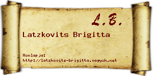 Latzkovits Brigitta névjegykártya