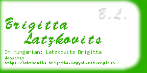 brigitta latzkovits business card